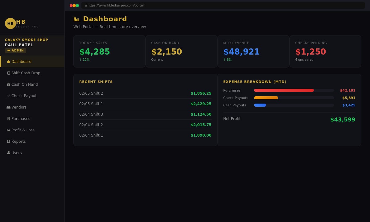 Web Portal Dashboard